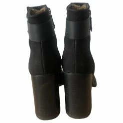 Chanel Ankle Boots In Black Leather Knitted Interior -winter shoes Sales 2023 356751 5