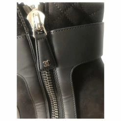 Chanel Ankle Boots In Black Leather Knitted Interior -winter shoes Sales 2023 356751 7