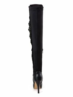 Over The Knee Boots Womens Lace-detailed Round Toe Stiletto Heel Thigh High Boots -winter shoes Sales 2023 36f7f68d 62ec 4639 8105 c6dc43a59e5a