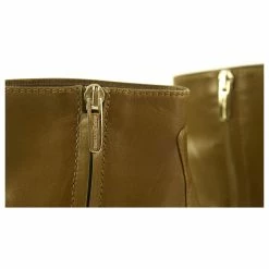 BNWOB Sergio Rossi Tan Shinny Leather Peep Toe Ankle Boots Booties Sz 37,5 Brown -winter shoes Sales 2023 371071 8