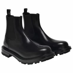 Alexander Mcqueen Watson Boots In Black Leather -winter shoes Sales 2023 373729 3