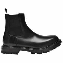 Alexander Mcqueen Watson Boots In Black Leather -winter shoes Sales 2023 373729 4