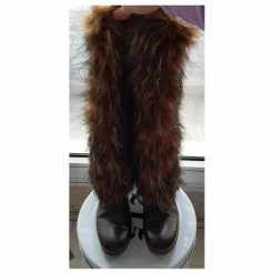 Tosca Blu - Brown Leather And Faux Fur Yeti Moon Boots Beige Light Brown Dark Brown -winter shoes Sales 2023 389336 8