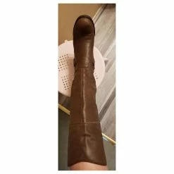 Janet & Janet - Boots With Heel And Metal Chain In Taupe Brown Leather, Rock Spirit -winter shoes Sales 2023 389342 4