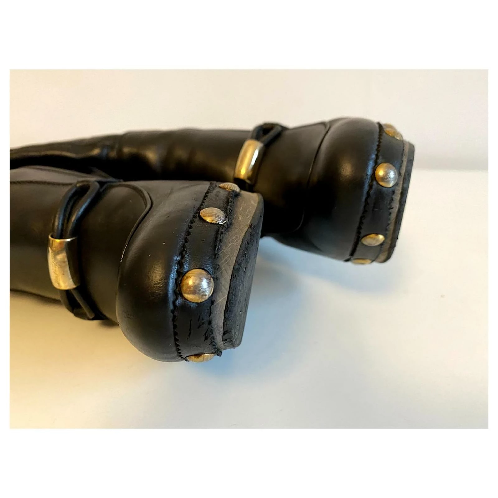 Stylish Yves Saint Laurent Leather Boots. Black 8 Stylish Yves Saint Laurent Leather Boots. Black - Image 8