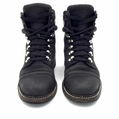 Chanel Ankle Boots In Black Leather With Grey-red Tweed Trim -winter shoes Sales 2023 399211 3