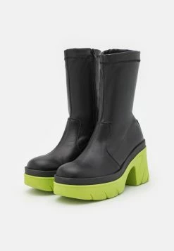 Steve Madden Georginia - Platform Ankle Boots - Black/Lime -winter shoes Sales 2023 39b9a74baf8d4facac5e2f8b3292afe3
