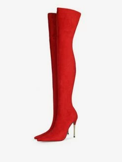 Women's Suede Thigh High Heel Boots -winter shoes Sales 2023 3b6fbc8d c000 43cd 9d76 5f257d8a2396