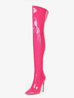 Over The Knee Boots Leather Black Pointed Toe Stiletto Heel Bright Leather Thigh High Boots -winter shoes Sales 2023 3d2e5469 8ed1 4747 8583 78083bdac7a3