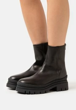 Zign Leather - Platform Ankle Boots - Black