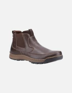 Hush Puppies Mens Gavin Leather Chelsea Boots