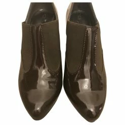 Low Boots In Patent Leather DKNY Dark Brown -winter shoes Sales 2023 416856 5
