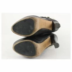 Gucci Women's 35.5 Black Leather Horsebit Boots -winter shoes Sales 2023 417627 3