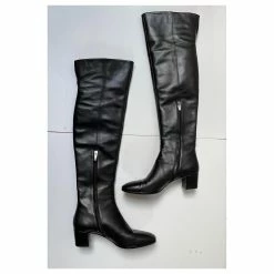 Gianvito Rossi Black Leather Thigh Boots 13 Gianvito Rossi Black Leather Thigh Boots -winter shoes Sales 2023 422183 4