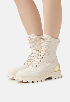 MICHAEL Michael Kors Rowan Lace Up- Lace-Up Ankle Boots - Light Cream