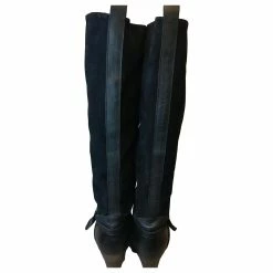 Comptoir Des Cotonniers Suede And Leather Boots Black -winter shoes Sales 2023 426017 3