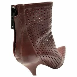 Alexander Wang Shelly Perforated Ankle Boots In Burgundy Leather Dark Red -winter shoes Sales 2023 439789 10