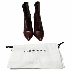 Alexander Wang Shelly Perforated Ankle Boots In Burgundy Leather Dark Red -winter shoes Sales 2023 439789 7