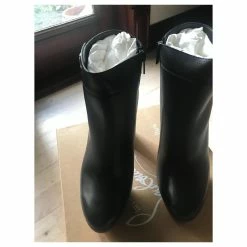 NWT Christian Louboutin Black Janis Alta 120 Leather Platform Ankle Boots -winter shoes Sales 2023 444035 3