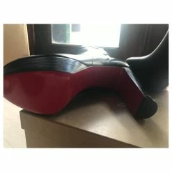 NWT Christian Louboutin Black Janis Alta 120 Leather Platform Ankle Boots -winter shoes Sales 2023 444035 5