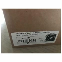 NWT Christian Louboutin Black Janis Alta 120 Leather Platform Ankle Boots -winter shoes Sales 2023 444035 7