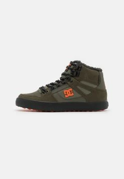 DC SHOES Pure Unisex - Lace-Up Ankle Boots - Dusty Olive/Orange