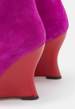 Tory Burch Sculpted Wedge - Wedge Ankle Boots - Fuchsia/Triple Red -winter shoes Sales 2023 45fb97c5d61e4b519a5c54bbb170b9ec