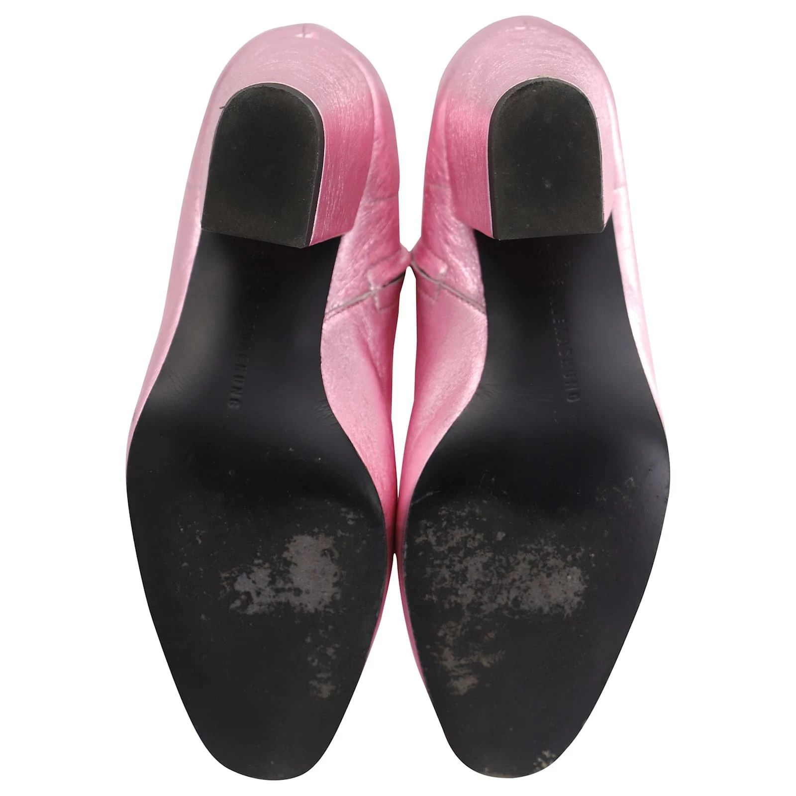 Autre Marque Alexachung Metallic Beatnik Ankle Boots In Pink Leather 4 Autre Marque Alexachung Metallic Beatnik Ankle Boots In Pink Leather - Image 4