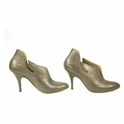 Laurence Dacade Gray Leather Wings High Heels Ankle Boots Booties Size 40 Dark Grey -winter shoes Sales 2023 478610 5