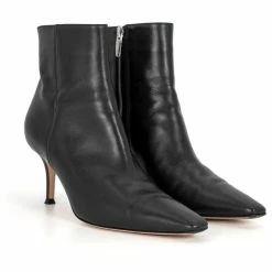 Gianvito Rossi Ankle Boots In Black Leather -winter shoes Sales 2023 480071 3