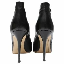 Gianvito Rossi Zipper Ankle Boots In Black Leather -winter shoes Sales 2023 487234 5