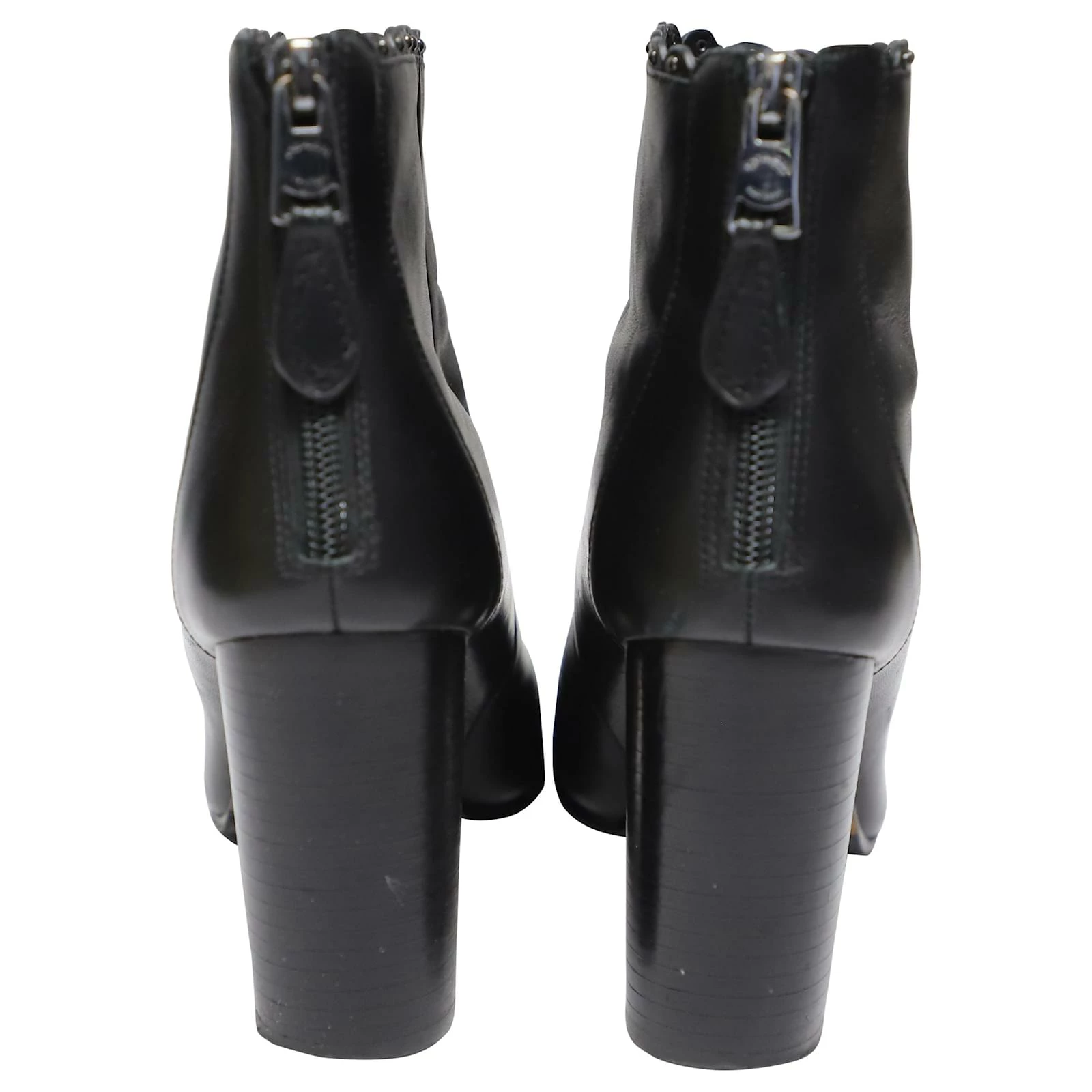Coach Terence Ankle Boots In Black Leather 4 Coach Terence Ankle Boots In Black Leather - Image 4