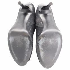 Autre Marque Fratelli Rossetti Metallic Open Toe Pointed Boots In Black Leather -winter shoes Sales 2023 494876 5