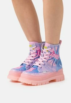 Buffalo Vegan Aspha Lace Up Hi - Platform Ankle Boots - Purple Love