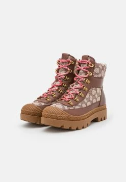 Coach Talia Jacquard Bootie - Lace-Up Ankle Boots - Tan -winter shoes Sales 2023 4a30a5949db1491b8063b472baad0897