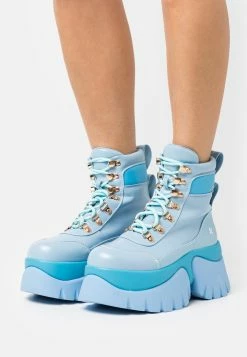 KOI FOOTWEAR Melanie Martinez Crybaby Platform Boots - Platform Ankle Boots - Blue