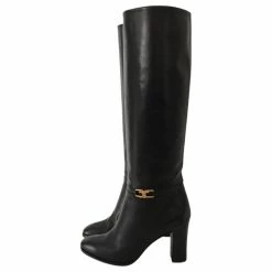 Celine Céline Claude Black Leather Boots -winter shoes Sales 2023 502482 5