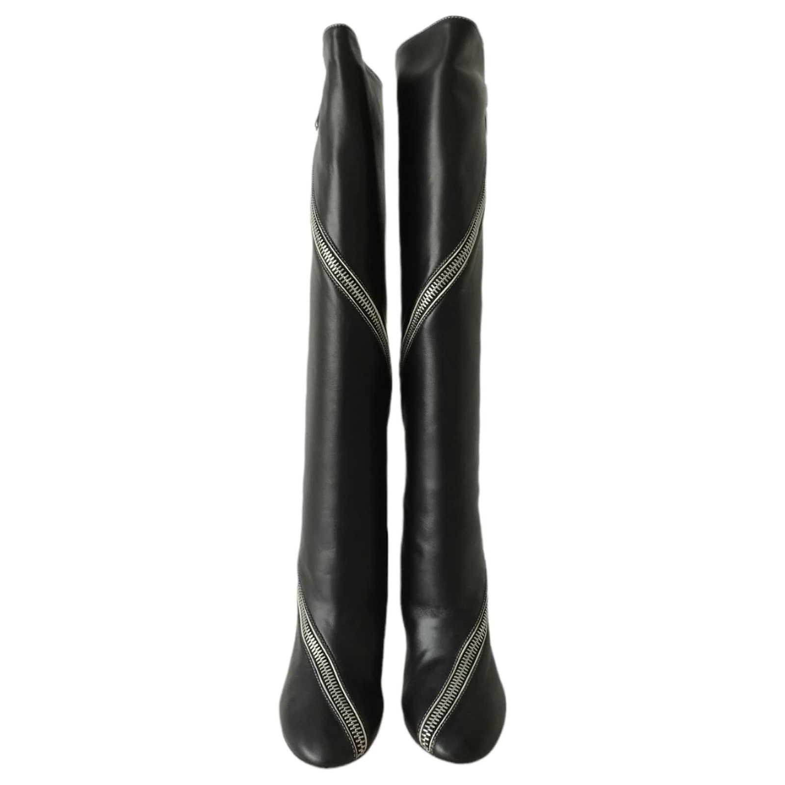Celine Céline Zip Nappa Black Leather Boots 3 Celine Céline Zip Nappa Black Leather Boots - Image 3
