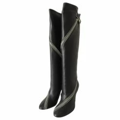 Celine Céline Zip Nappa Black Leather Boots 11 Celine Céline Zip Nappa Black Leather Boots -winter shoes Sales 2023 502490 4