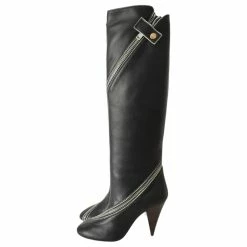 Celine Céline Zip Nappa Black Leather Boots -winter shoes Sales 2023 502495 5