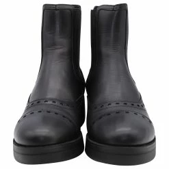 MAX & CO. Perforated Ankle Boots In Black Leather -winter shoes Sales 2023 504362 3