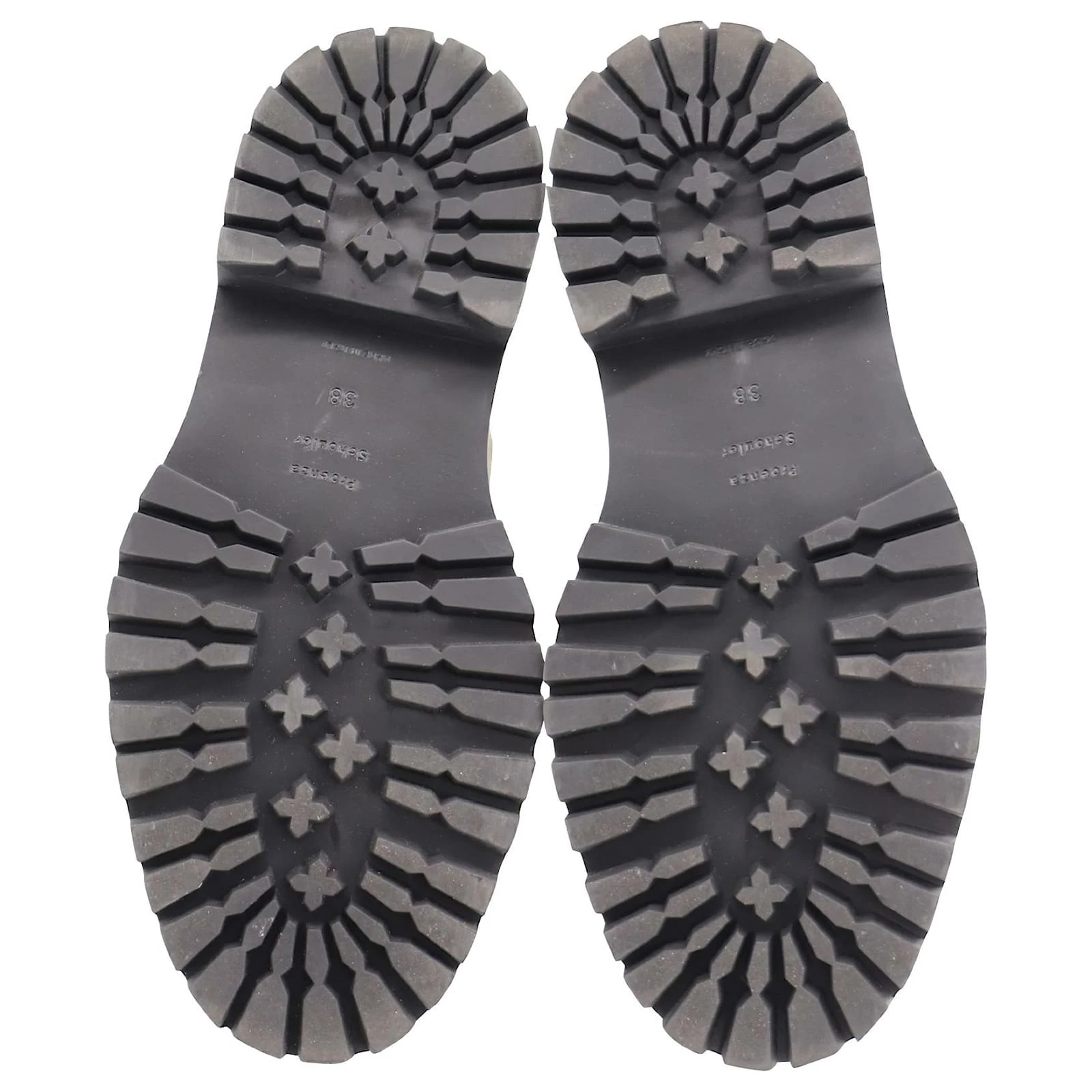 Proenza Schouler Proenza Schoule Lug Sole Buckle Boots In White Calf Leather Leather Cream 4 Proenza Schouler Proenza Schoule Lug Sole Buckle Boots In White Calf Leather Leather Cream - Image 4