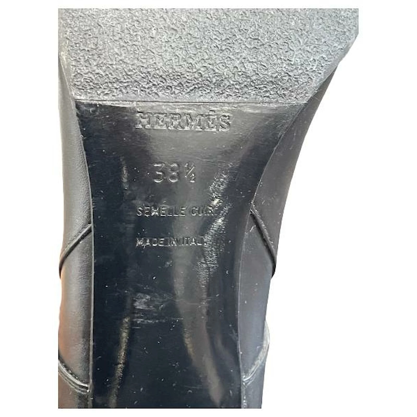 Hermès HERMES Black Leather Ankle Boots 4 Hermès HERMES Black Leather Ankle Boots - Image 4