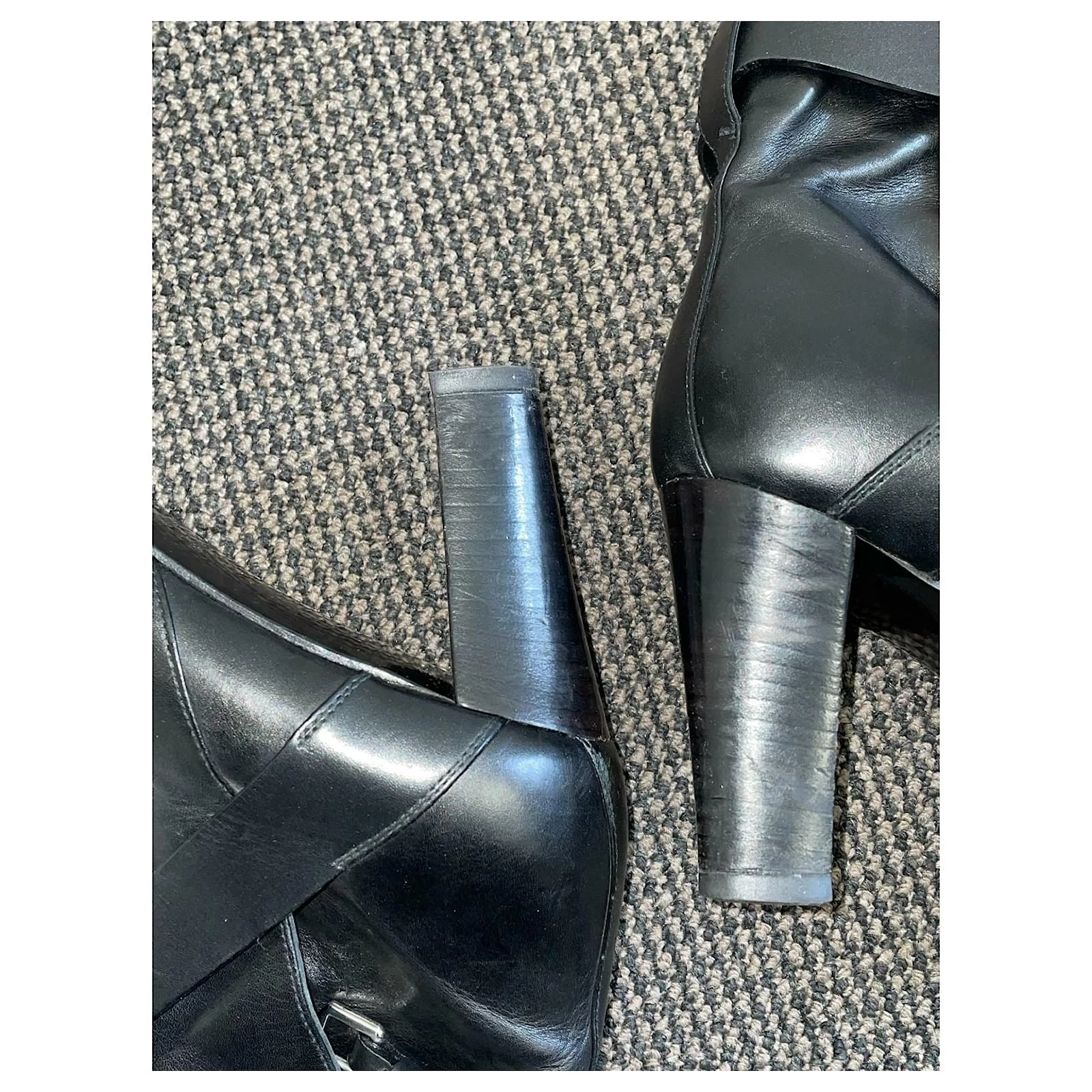 Hermès HERMES Black Leather Ankle Boots 8 Hermès HERMES Black Leather Ankle Boots - Image 8