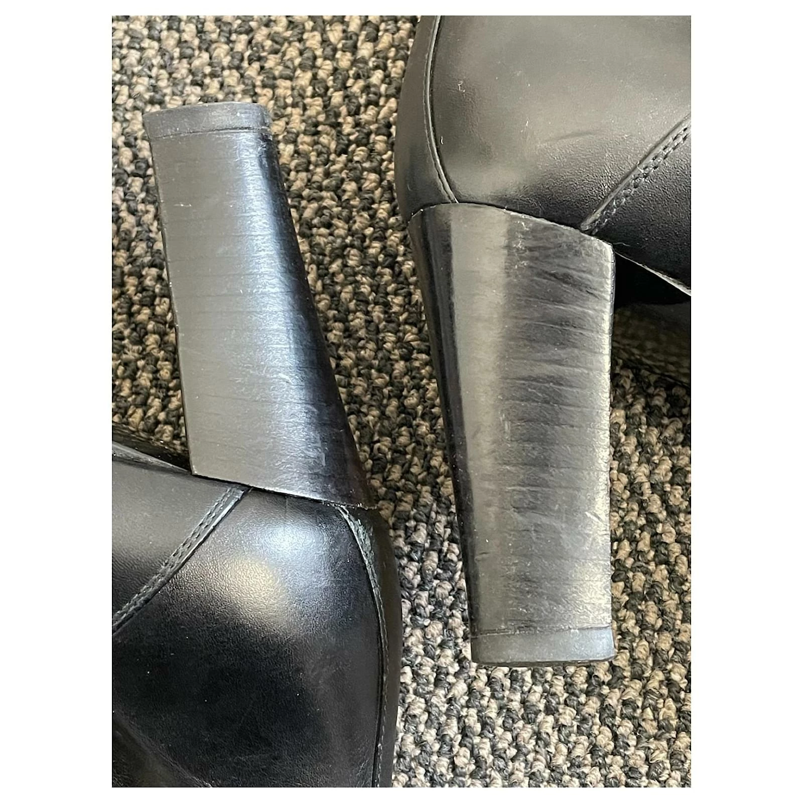 Hermès HERMES Black Leather Ankle Boots 9 Hermès HERMES Black Leather Ankle Boots - Image 9