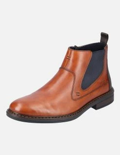 Rieker 17654-22 Tyrone Men's Winter Chelsea Style Boots In Brown