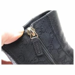 GUCCI SHOES MONOGRAM GG ANKLE BOOTS 133108 38 IT 39 EN LEATHER CANVAS SHOES Black 15 GUCCI SHOES MONOGRAM GG ANKLE BOOTS 133108 38 IT 39 EN LEATHER CANVAS SHOES Black -winter shoes Sales 2023 526025 6