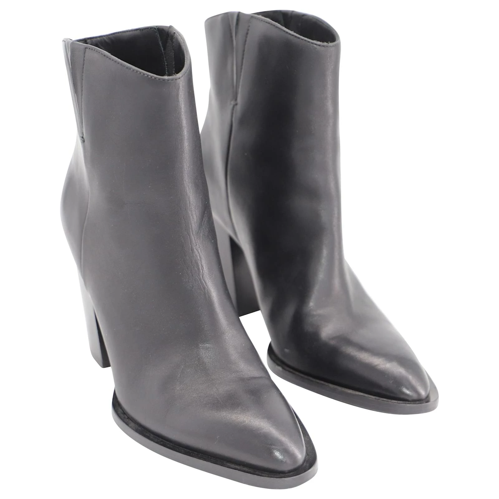 Vince Erving Ankle Boots In Black Leather 5 Vince Erving Ankle Boots In Black Leather - Image 5