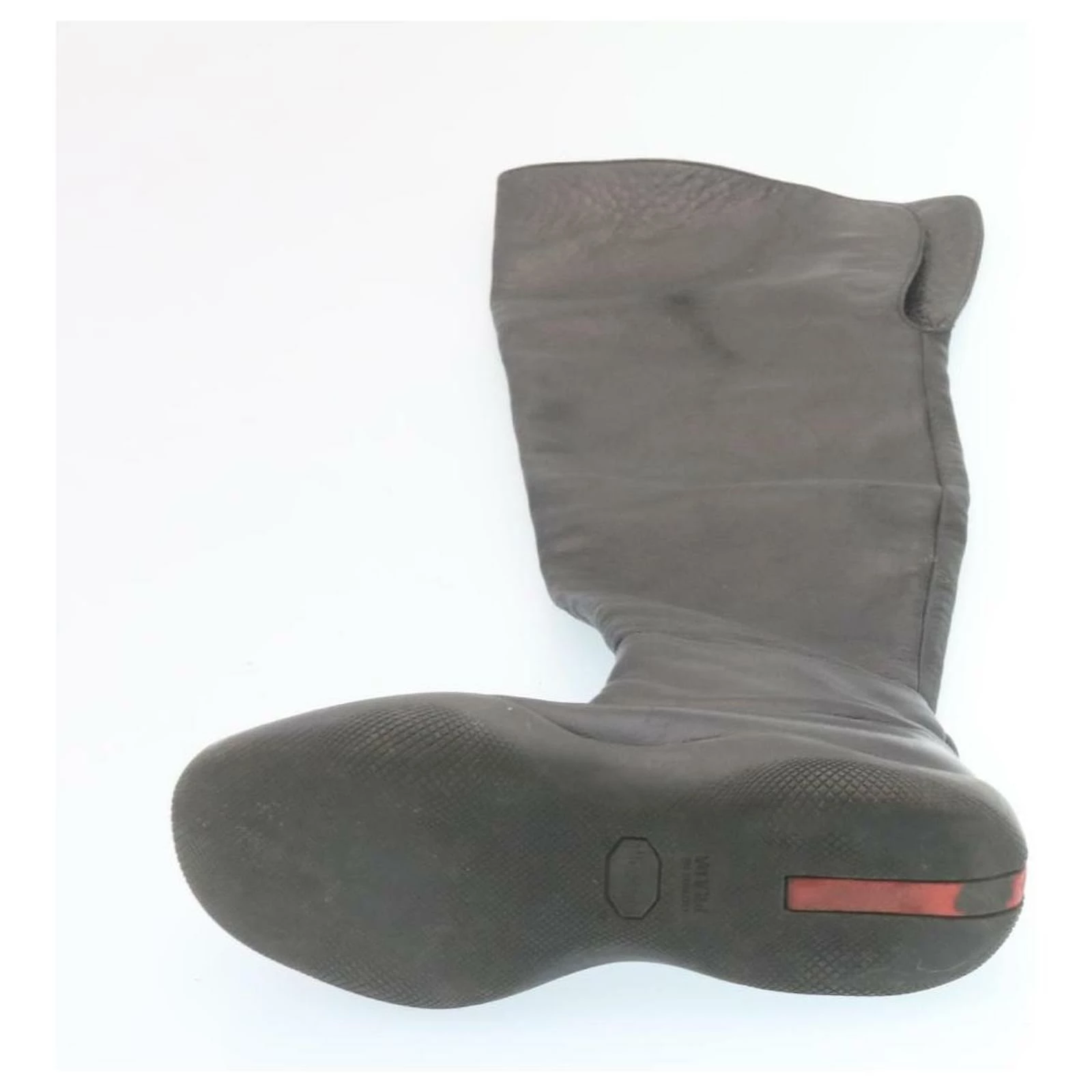 PRADA Sports Leather Long Boots Black Auth 28082 2 PRADA Sports Leather Long Boots Black Auth 28082 - Image 2