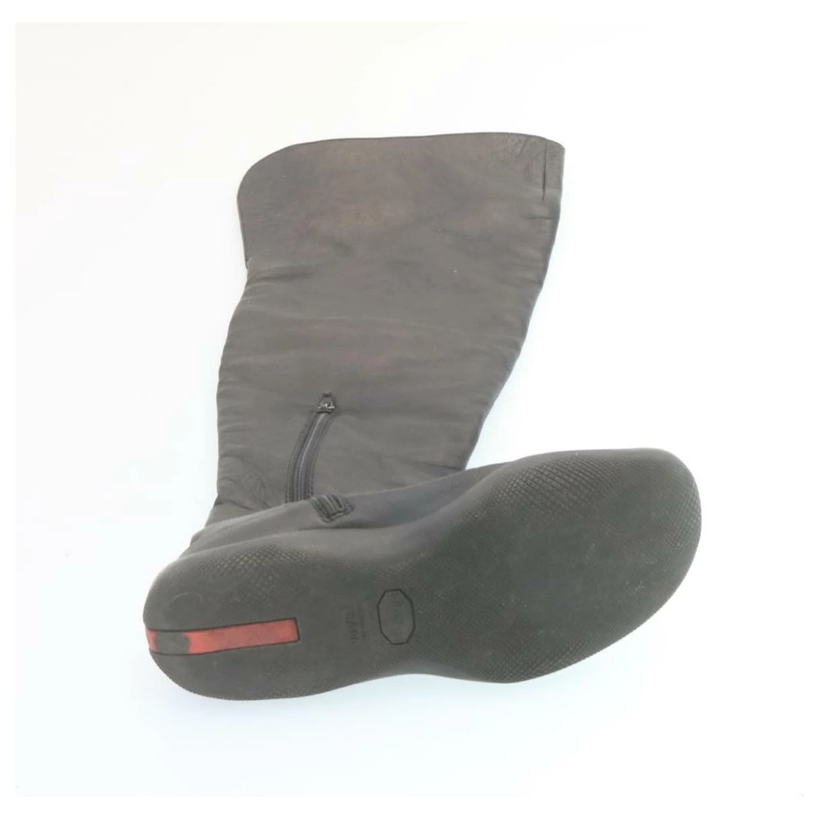 PRADA Sports Leather Long Boots Black Auth 28082 3 PRADA Sports Leather Long Boots Black Auth 28082 - Image 3